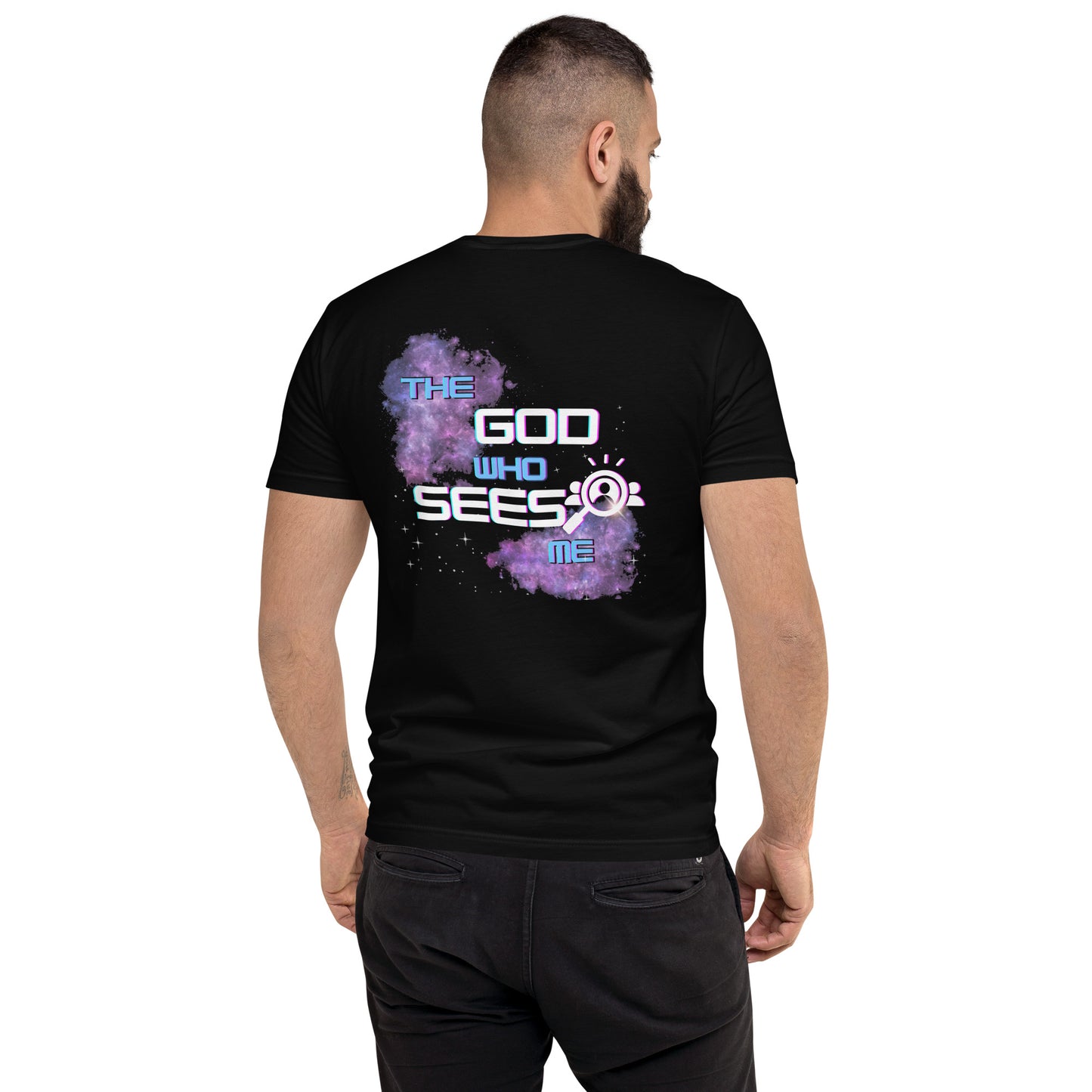 'El Roi – The God Who Sees Me' – Men’s Premium Fitted T-Shirt